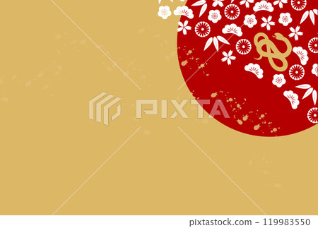 Snake New Year's card zodiac background 119983550