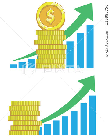 Coin Graph Up Value Exchange Increase Coin Graph Up Value Exchange Increase 119983750