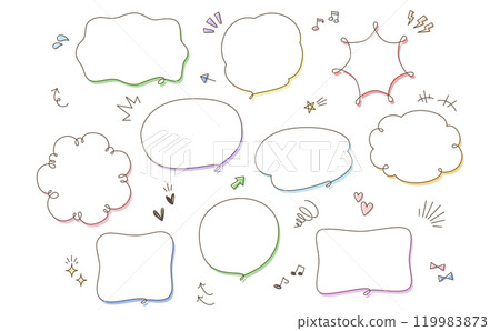 Hand-drawn style speech bubble vector illustration 119983873