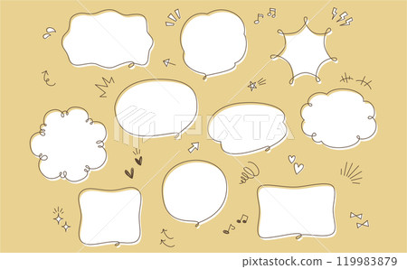 Hand-drawn style speech bubble vector illustration Hand-drawn style speech bubble vector illustration 119983879