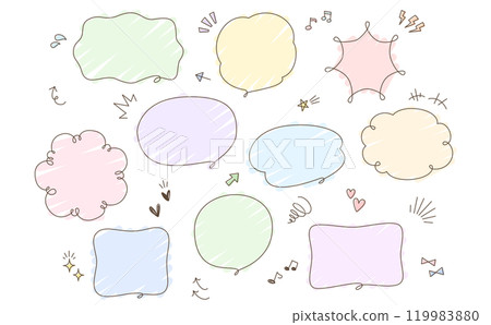 Hand-drawn style speech bubble vector illustration Hand-drawn style speech bubble vector illustration 119983880