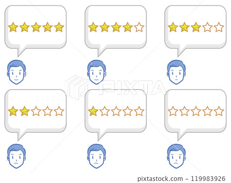 Review Stars Man Big Chat Message Review Stars Man Big Chat Message 119983926