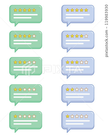 Review Stars Simple Chat Message Bubbles 119983930