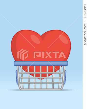 Shopping Basket Heart Love Affection Care 119983942