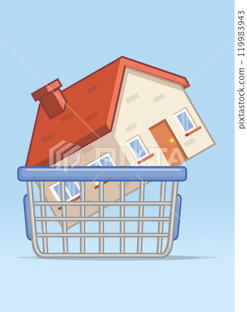 Shopping Basket House Buying Property Purchase 119983943