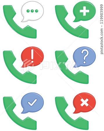 Telephone Exclamation Question Mark Calls Symbols 119983999