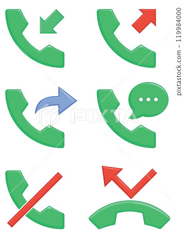 Telephone Incoming Outgoing Forwarded Call Symbols 119984000