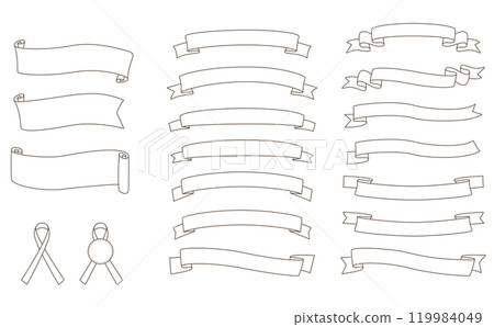 Ribbon frame vector illustration Ribbon frame vector illustration 119984049
