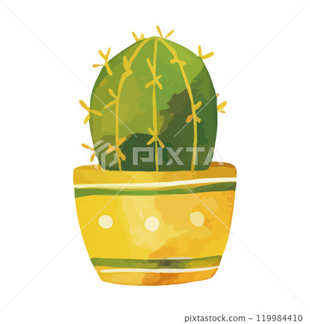 Watercolor cactus illustration 119984410
