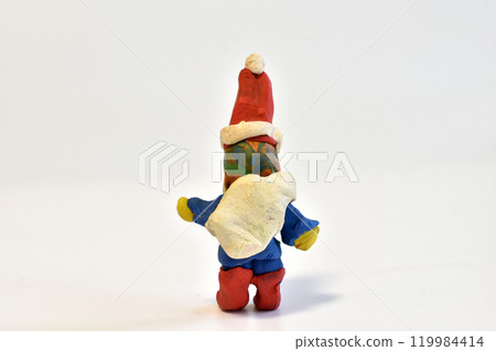 Santa Claus toy. View from the back. Santa Claus toy. View from the back. 119984414