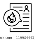 輸入表格圖示。簡單的線條畫向量圖。 119984443