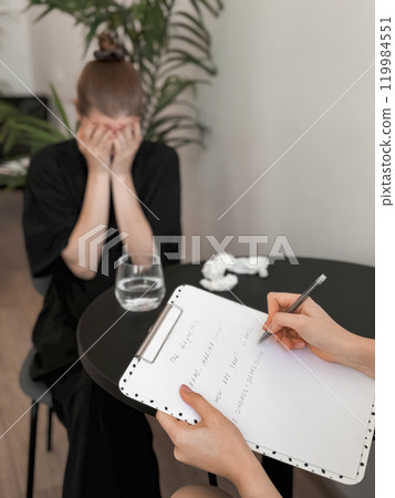 Therapy session. Emotional release and supportive guidance in mental health counseling 119984551