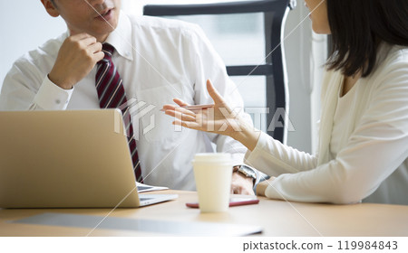 Male and female meeting 119984843