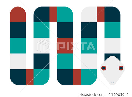 新年素材 蛇年 蛇 時尚蛇 119985043