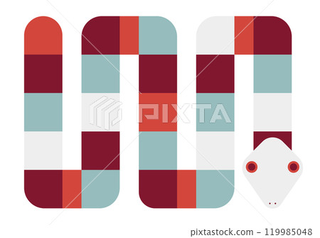 New Year's material, snake year, stylish snake 119985048