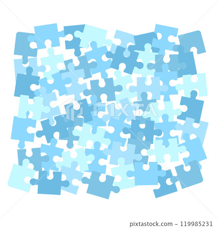 Piece of disjointed jigsaw puzzle Piece of disjointed jigsaw puzzle 119985231