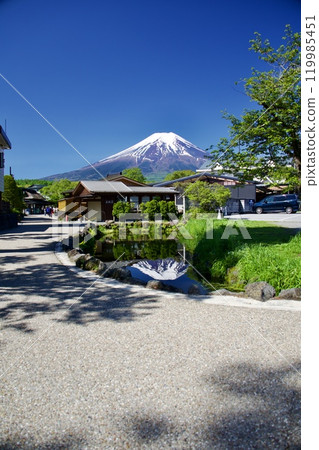 在忍野八海的富士山 119985451