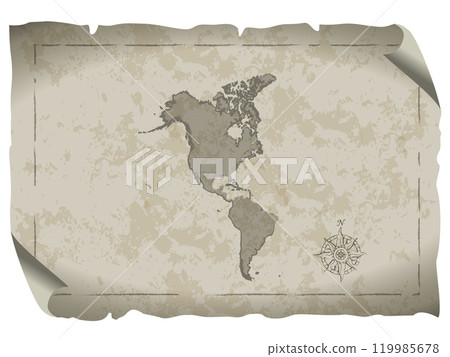 Old Map of the Americas 01_Grey Old Map of the Americas 01_Grey 119985678