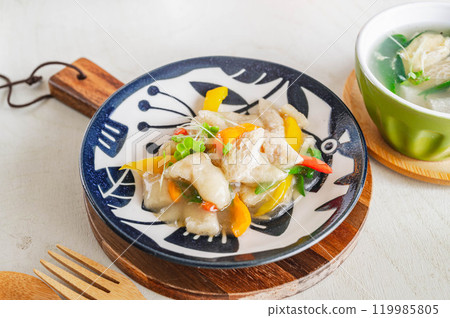 Turtle mushroom with thick sauce Turtle mushroom with thick sauce 119985805