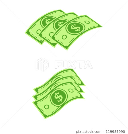 Dollar Money Vector Illustration. Dollar Bill note money. us dollar currency 119985990