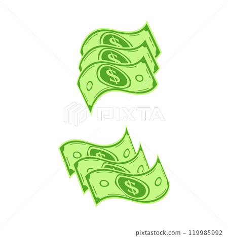 Dollar Money Vector Illustration. Dollar Bill note money. us dollar currency Dollar Money Vector Illustration. Dollar Bill note money. us dollar currency 119985992