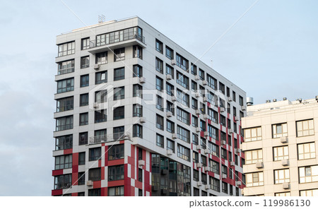 modern high-rise multi-storey business class building, residential complex 119986130