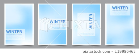Gradient Pastel Winter Background. Abstract vector illustration. Sky colors wallpaper. Set of Wavy aesthetic backdrops in light blue colors Gradient Pastel Winter Background. Abstract vector illustration. Sky colors wallpaper. Set of Wavy aesthetic backdrops in light blue colors 119986465