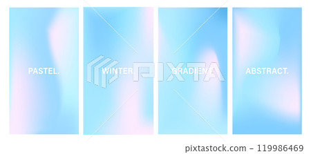Gradient Pastel Winter Background. Set of Blur banners. Holographic print. Abstract vector illustration in Blue tones. Sky colors wallpaper Gradient Pastel Winter Background. Set of Blur banners. Holographic print. Abstract vector illustration in Blue tones. Sky colors wallpaper 119986469