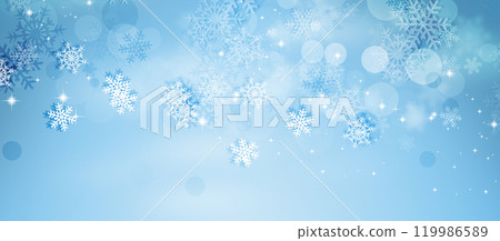 holiday winter snow bright blu banner 119986589