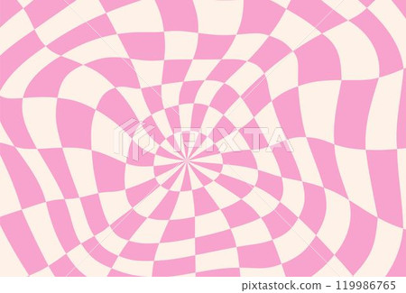 Psychedelic checkerboard poster 119986765