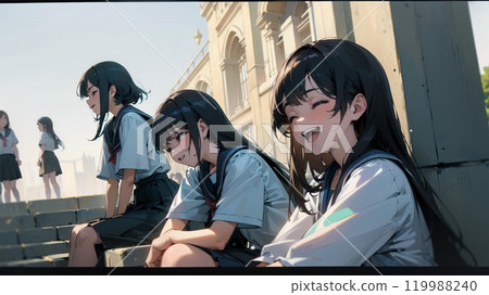 High school girls after school 119988240