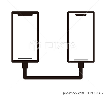 Image of data transfer when changing smartphone models USB connection Image of data transfer when changing smartphone models USB connection 119988317