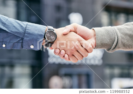Teamwork, business people and handshake outdoor for agreement, support and solidarity for workflow. Partnership, collaboration and cooperation for deal, goal and integration of corporate b2b in city Teamwork, business people and handshake outdoor for agreement, support and solidarity for workflow. Partnership, collaboration and cooperation for deal, goal and integration of corporate b2b in city 119988552