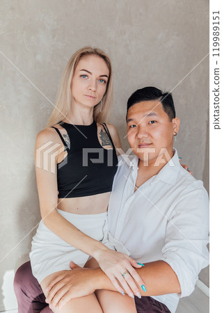 Man and woman dancing together to bachata music 119989151