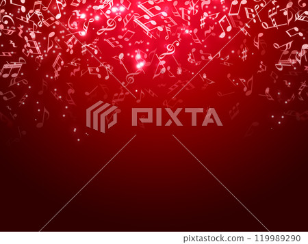 Musical notes and landscapes with musical notes 119989290