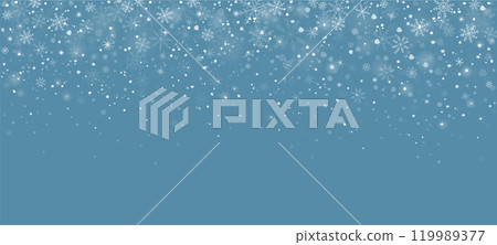 Winter snowflakes background, falling white flakes and fantasy snowfall Winter snowflakes background, falling white flakes and fantasy snowfall 119989377