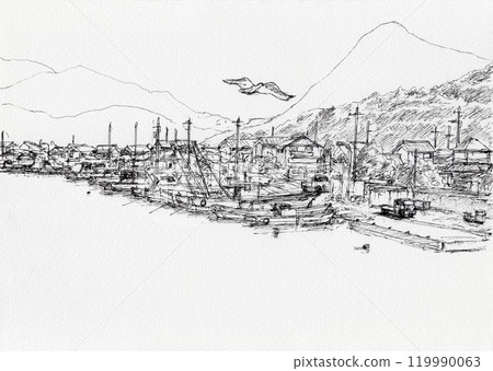 Port town scenery 119990063