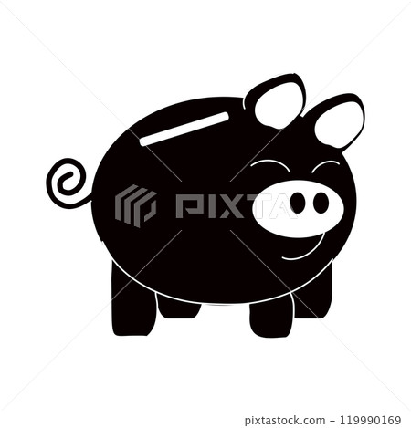Black and white Piggy bank 119990169