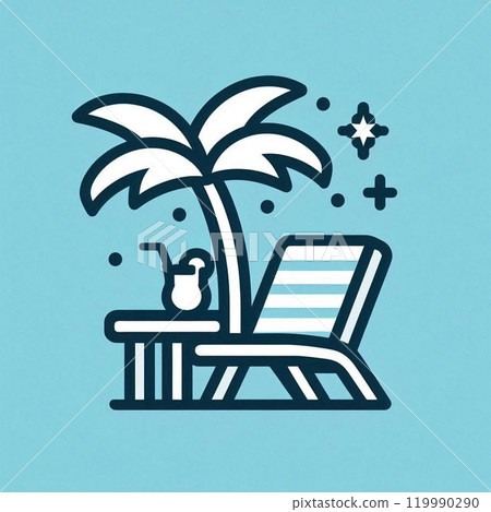Illustration of traveling at resort sea 119990290