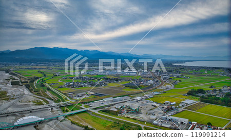 Autumn near the mouth of the Kurobe River, a first-class river in Toyama Prefecture 119991214