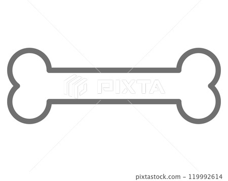 Bone icon illustration material Bone icon illustration material 119992614