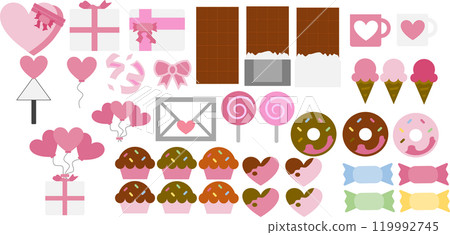 Valentine's Day icon illustration set 119992745
