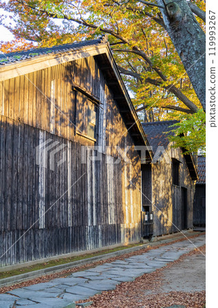 被秋葉包裹的三共倉庫 119993267