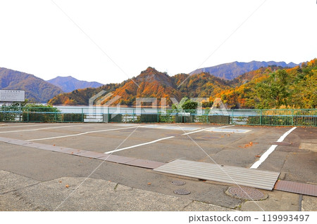 Tagokura Dam in autumn colors, Tadami Town, Aizu District, Fukushima Prefecture Tagokura Dam in autumn colors, Tadami Town, Aizu District, Fukushima Prefecture 119993497