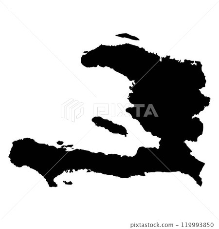 Silhouette of a Haiti Country land Map 119993850