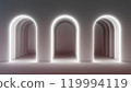 3D Rendering of Illuminated Arches 119994119