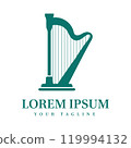 Classic Musical Instrument Icon Ideal for Music Studios, Orchestras, and Classical Event Branding 119994132