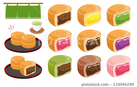 Obanyaki illustration set 119994299