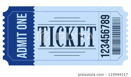 Ticket template for festival, cinema, theater, concert, performance, party 119994317