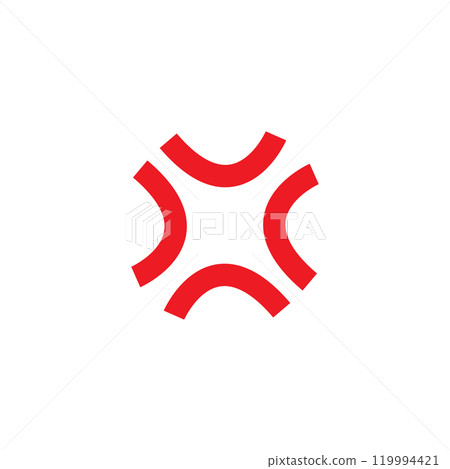 Anime anger symbol. Angry anime icon. Vector illustration 119994421